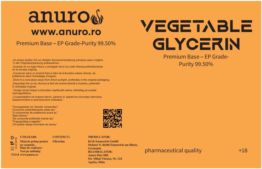 Glicerina Vegetala - 100 ml