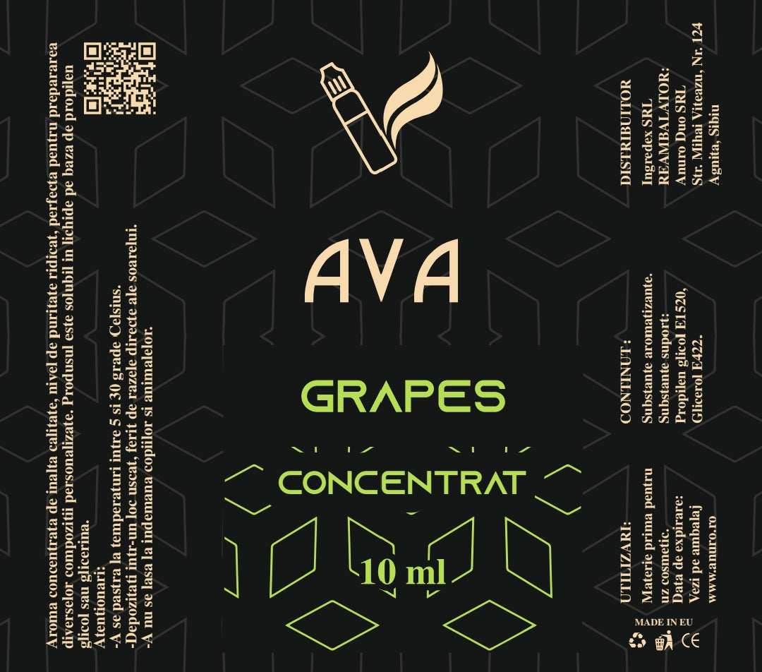 Această aromă concentrată de strugure este o alegere excelentă pentru a adăuga o notă de prospețime exotică preparatelor tale preferate!