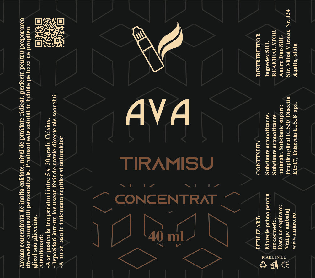Aroma concentrată Tiramisu 40 ml - gustul autentic al desertului italian