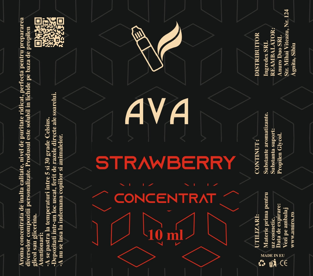 Aroma concentrată de căpșuni este o alegere excelentă pentru cei care doresc să aducă un strop de prospețime și dulceață în preparatele lor.